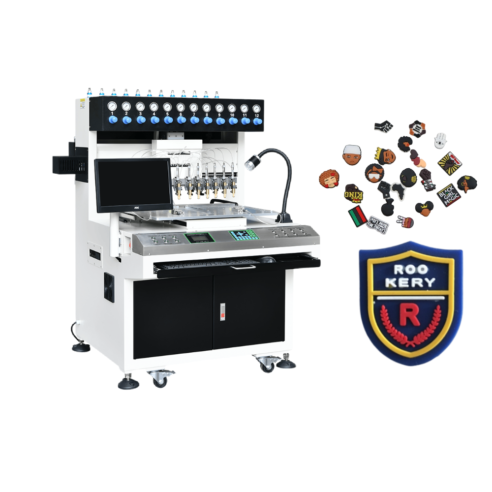 Happy face emoji soft pvc Keyring filling machine